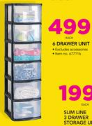 Addis 6 Drawer Unit-Each