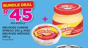 Melrose Cheese Spread-250g And Melrose Wedges Assorted-200g Per Bundle