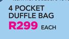 4 Pocket Duffle Bag-Each