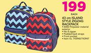 43cm Island Style Zigzag Backpack-Each