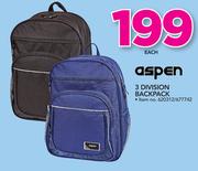 Aspen 3 Division Backpack-Each