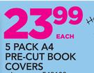 Hello Kitty 5 Pack A4 Pre Cut Book Covers-Each