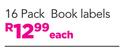 Zoo York 16 Pack Book Labels-Each