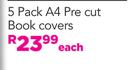 Spiderman 5 Pack A4 Pre Cut Book Covers-Each