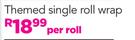 Spiderman Themed Single Roll Wrap-Per Roll