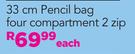 Paint Splat 33cm Pencil Bag Four Compartment 2 Zip-Each