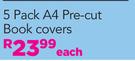 Paint Splat 5 Pack A4 Pre Cut Book Covers-Each