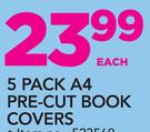 Manchester United 5 Pack A4 Pre Cut Book Covers-Each