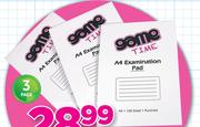 Game A4 100 Page Exam Pad-Each