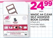 Magic A4 Clear Self Adhesive Book Covers-Each
