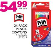 Pritt 24 Pack Pencil Crayons-Per Pack