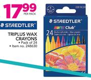 Staedtler 24 Pack Triplus Wax Crayons-Per Pack