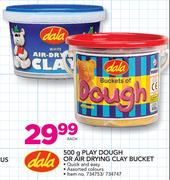 Dala 500g Play Dough Or Air Drying Clay Bucket In Assorted Colours-Each