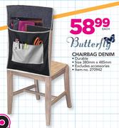 Butterfly Chairbag Denim 380x485mm Excluding Accessories