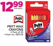 Pritt 24 Pack Wax Crayon-Per Pack
