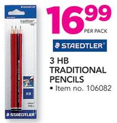 Staedtler 3 HB Traditional Pencils-Per Pack