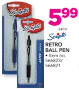 Scripto Retro Ball Pen-Each
