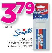 Scripto Eraser White-Each