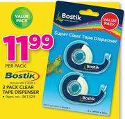 Bostik 2 Pack Clear Tape Dispenser-Per Pack