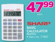 Sharp Basic Calculator EL231L