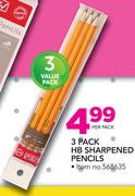 Simple Choice 3 Pack HB Sharpened Pencils-Per Pack