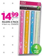 Simple Choice 4 Pack Rulers-Per Pack