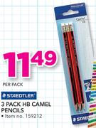 Staedtler 3 Pack HB Camel Pencils-Per Pack