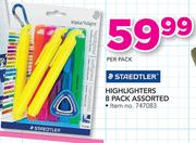 Staedtler Highlighters 8 Pack Assorted-Per Pack