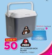 Pride 26Ltr Cooler Box Silver