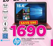 HP Intel Celeron Notebook 15-AY033NIRED