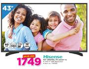 Hisense 43" Digital TV (Smart TV)