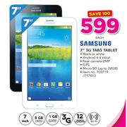 Samsung 7" 3G Tab3 Tablet-Each