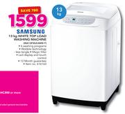 Samsung 13Kg White Top Load Washing Machine WA13F5S2UWW F