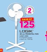 Logik 40cm Pedestal Fan LDS01-40BS