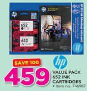 HP Value Pack 652 Ink Cartridges