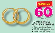 10mm Single Gypsey Earring-Each