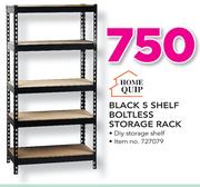 Home Quip Black 5 Shelf Boltless Storage Rack