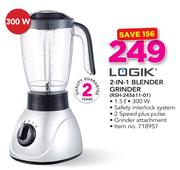 Logik 2 In 1 Blender Grinder RSH-245611-01