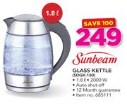 Sunbeam 1.8Ltr Glass Kettle SDGK-180