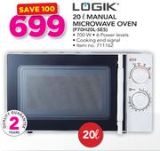 Logik 20Ltr Manual Microwave Oven P70H20L-SES