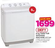 Defy 8kg Twin Tub Washing Machine DTT166