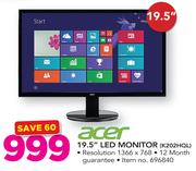 Acer 19.5" LED Monitor K202HQL
