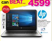 HP Intel Celeron Notebook 14-AM005NI With pre-Loaded Office 365
