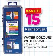 Staedtler Water Colours With Brush-Per Pack Of 12