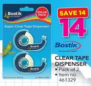 Bostik Clear Tape Dispenser-Per Pack Of 2