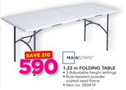 Mainstays 1.22m Folding Table