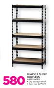 Home Quip Black 5 Shelf Boltless LR301260PS