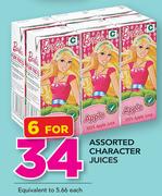 Assorted Character Juices-For 6