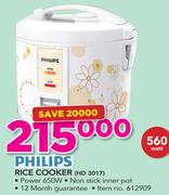 Philips Rice Cooker HD3017