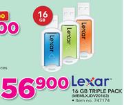 Lexar 16GB Triple Pack MEMLXJDV20163